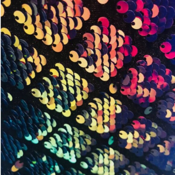 Topshop US 2 Multicolored Mirror Sequin Bodycon Cocktail Party Dress - Picture 11 of 11